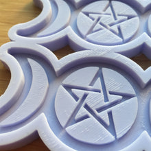 Load image into Gallery viewer, Pentacle Triple Moon Silicone Mold
