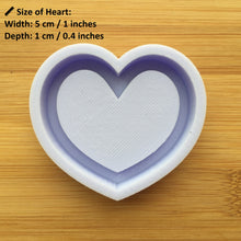 Load image into Gallery viewer, 2 inch Heart Shaker Silicone Mold