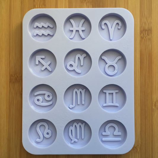 1.5 inch Zodiac Signs Silicone Mold
