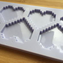 Load image into Gallery viewer, 2&quot; Pixel Hearts Silicone Mold