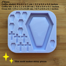 Load image into Gallery viewer, Coffin Shaker with bits Silicone Mold