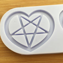 Load image into Gallery viewer, 2&quot; Heart Pentagram Silicone Mold
