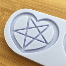 Load image into Gallery viewer, 2&quot; Heart Pentagram Silicone Mold