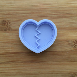 2" Broken Heart Silicone Mold