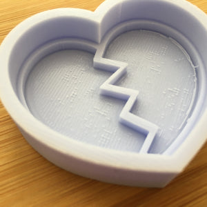 2" Broken Heart Silicone Mold