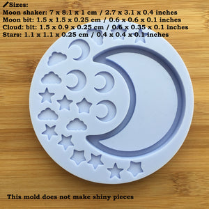 Moon Shaker with bits Silicone Mold