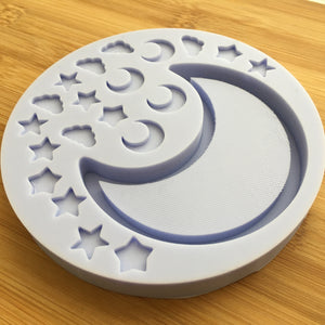 Moon Shaker with bits Silicone Mold