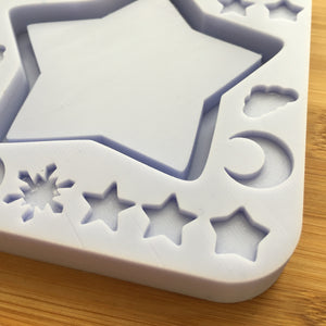 3" Star Shaker with bits Silicone Mold