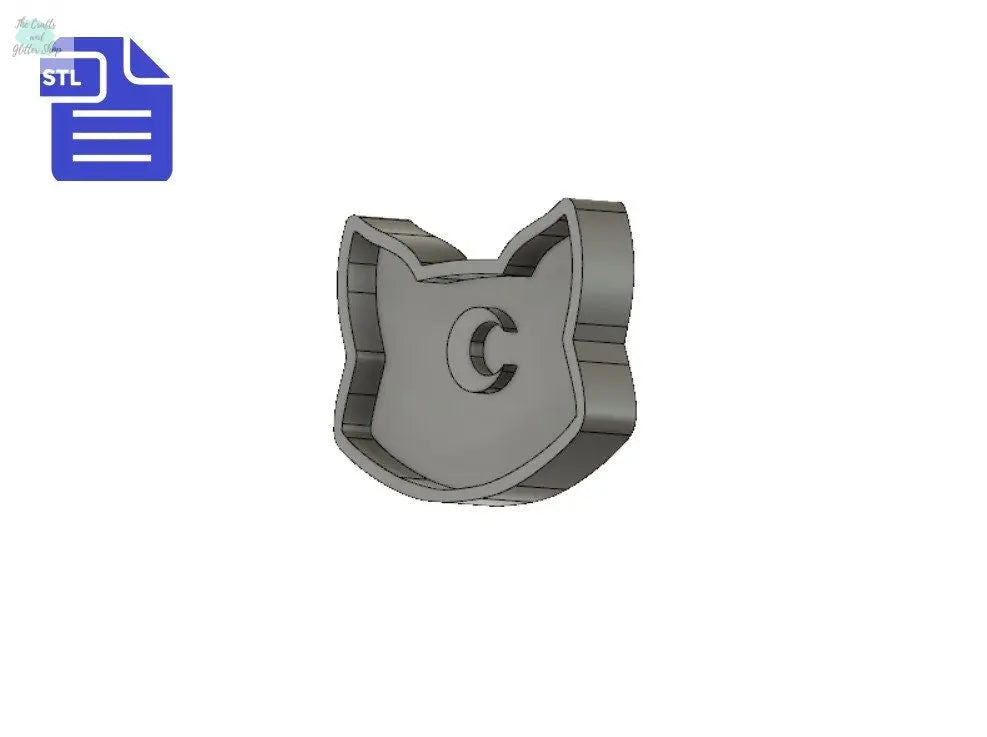 STL File Cat Head Shaker - for 3D printing - FILE ONLY - wicca - crescent moon - magic - witchcraft