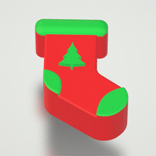 Load image into Gallery viewer, 2pc Holiday Stocking Bath Bomb Mold STL File - for 3D printing - FILE ONLY - Christmas Bath Bomb Press - Xmas Shower Steamer Mould
