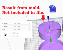 Load image into Gallery viewer, 3pc Baby Dragon Bath Bomb Mold STL File for 3D printing