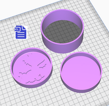 Load image into Gallery viewer, 3pc Baby Dragon Bath Bomb Mold STL File for 3D printing