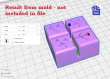 Load image into Gallery viewer, 2pc Goodnight Snap Bar Bath Bomb Mold STL File
