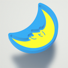 Load image into Gallery viewer, 3pc Crescent Moon with Face Bath Bomb Mold STL File