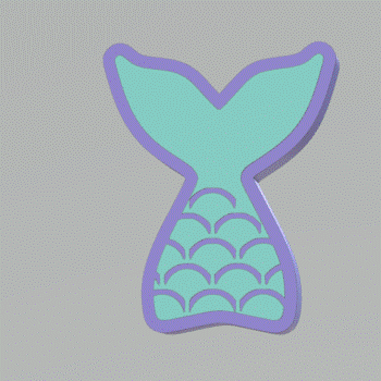 3pc Mermaid Tail Bath Bomb Mold STL File for 3D printing your own molds