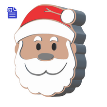 Load image into Gallery viewer, 3pc Santa Claus Bath Bomb Mold STL File - for 3D printing - FILE ONLY