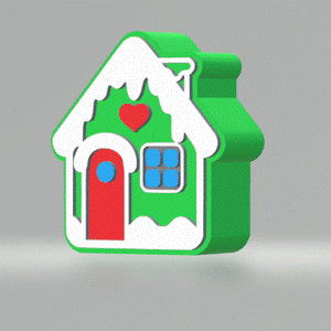 3pc Gingerbread House Bath Bomb Mold STL File - for 3D printing - FILE ONLY - 3 part Winter Cabin Solid Shampoo Manual Hand Press Mould