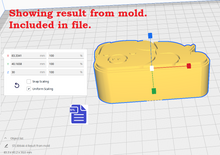 Load image into Gallery viewer, 3pc Sleepy Piglet Bath Bomb Mold STL File - for 3D printing - FILE ONLY