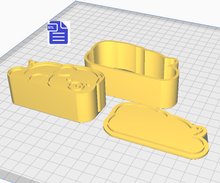 Load image into Gallery viewer, 3pc Sleepy Piglet Bath Bomb Mold STL File - for 3D printing - FILE ONLY