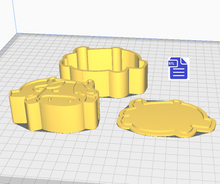 Load image into Gallery viewer, 3pc Sleepy Cow Bath Bomb Mold STL File - for 3D printing - FILE ONLY