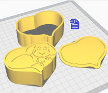 Load image into Gallery viewer, 3pc Sleepy Puppy Bath Bomb Mold STL File - for 3D printing - FILE ONLY