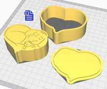 Load image into Gallery viewer, 3pc Sleepy Puppy Bath Bomb Mold STL File - for 3D printing - FILE ONLY