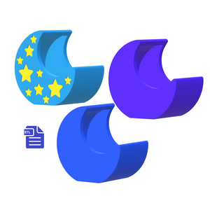 Crescent Moon Pot STL File - for 3D printing - FILE ONLY