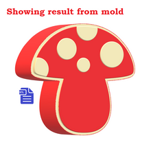 Load image into Gallery viewer, 3pc Mushroom Bath Bomb Mold STL File - for 3D printing - FILE ONLY