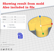 Load image into Gallery viewer, 3pc Mushroom Bath Bomb Mold STL File - for 3D printing - FILE ONLY