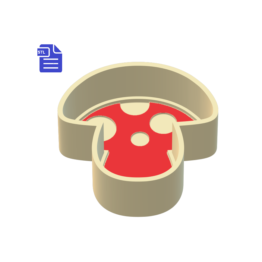 1pc Mushroom Bath Bomb Mold STL File - for 3D printing - FILE ONLY