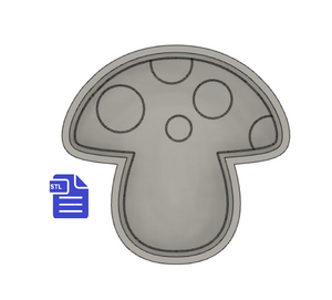 1pc Mushroom Bath Bomb Mold STL File - for 3D printing - FILE ONLY