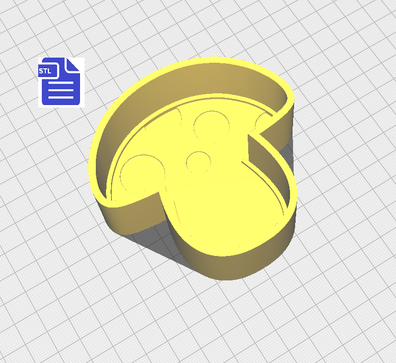 1pc Mushroom Bath Bomb Mold STL File - for 3D printing - FILE ONLY