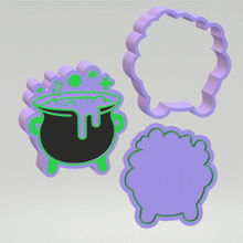 Load image into Gallery viewer, 3pc Bubbling Cauldron Bath Bomb Mold STL File - for 3D printing - FILE ONLY