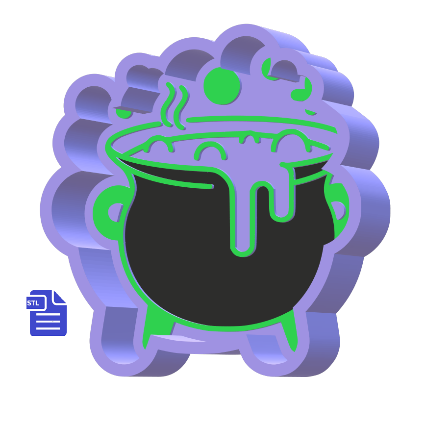1pc Bubbling Cauldron Bath Bomb Mold STL File - for 3D printing - FILE ONLY