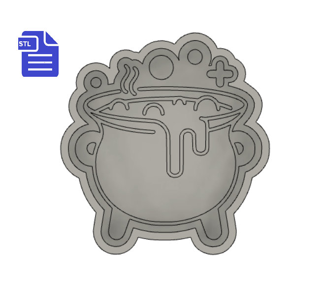 1pc Bubbling Cauldron Bath Bomb Mold STL File - for 3D printing - FILE ONLY