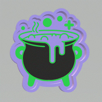 1pc Bubbling Cauldron Bath Bomb Mold STL File - for 3D printing - FILE ONLY