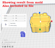 Load image into Gallery viewer, 3pc Bubble Cauldron Bath Bomb Mold STL File - for 3D printing - FILE ONLY