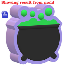 Load image into Gallery viewer, 1 pc Bubble Cauldron Bath Bomb Mold STL File - for 3D printing - FILE ONLY