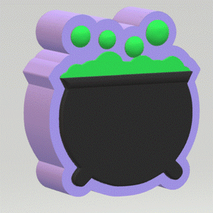 1 pc Bubble Cauldron Bath Bomb Mold STL File - for 3D printing - FILE ONLY