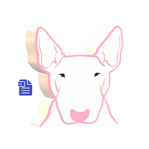 3pc Bull Terrier Bath Bomb Mold STL File - for 3D printing - FILE ONLY