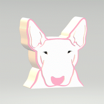 3pc Bull Terrier Bath Bomb Mold STL File - for 3D printing - FILE ONLY