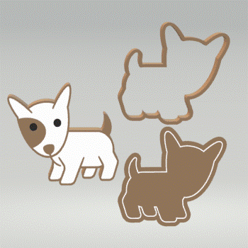 3pc Bull Terrier Puppy Bath Bomb Mold STL File - for 3D printing - FILE ONLY