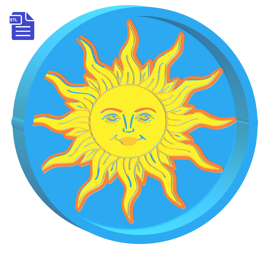 1pc Sun Bath Bomb Mold STL File - for 3D printing - FILE ONLY - 1 piece Boho sun mold for bath bombs solid shampoo shower steamer bath fizzy
