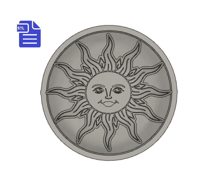 1pc Sun Bath Bomb Mold STL File - for 3D printing - FILE ONLY - 1 piece Boho sun mold for bath bombs solid shampoo shower steamer bath fizzy