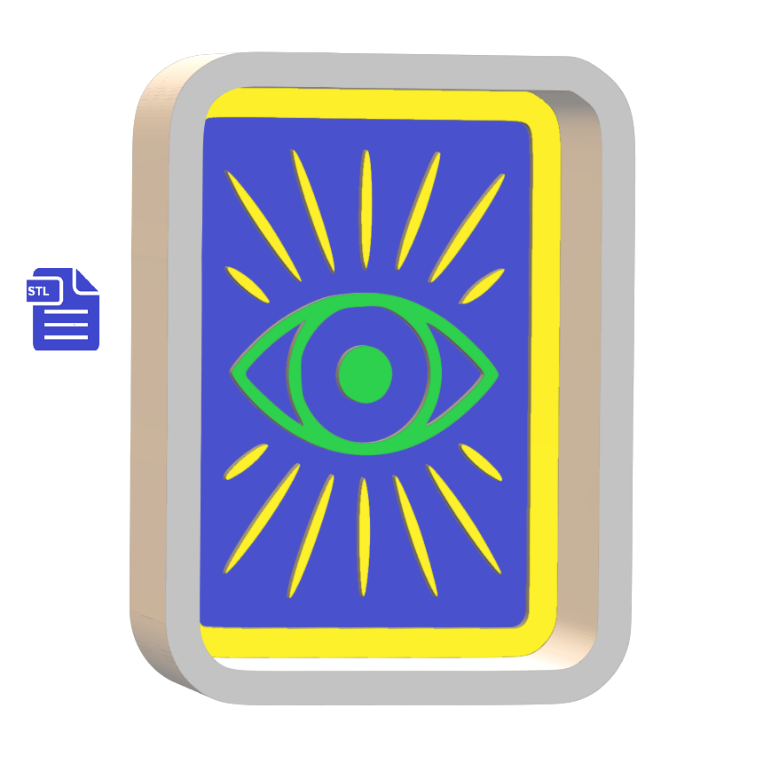 1pc Intuition Tarot Card Bath Bomb Mold STL File - FILE ONLY for 3D printing your own molds for bath bombs solid shampoo shower steamers