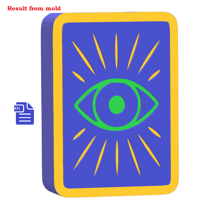 1pc Intuition Tarot Card Bath Bomb Mold STL File - FILE ONLY for 3D printing your own molds for bath bombs solid shampoo shower steamers