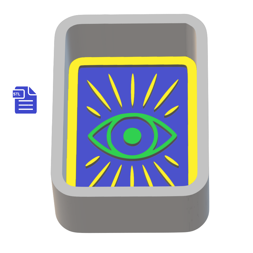 1pc Intuition Tarot Card Bath Bomb Mold STL File - FILE ONLY for 3D printing your own molds for bath bombs solid shampoo shower steamers