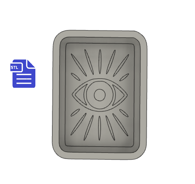 1pc Intuition Tarot Card Bath Bomb Mold STL File - FILE ONLY for 3D printing your own molds for bath bombs solid shampoo shower steamers
