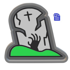 1pc Headstone Bath Bomb Mold STL File - for 3D printing - FILE ONLY