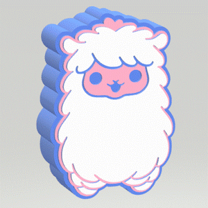 Alpaca Bath Bomb Mold STL File - for 3D printing - FILE ONLY